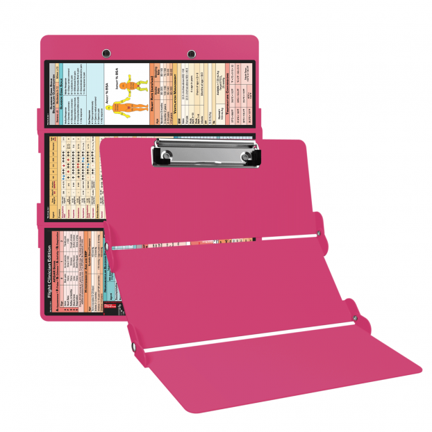 WhiteCoat Clipboard® Trifold - Pink Flight Medic Edition